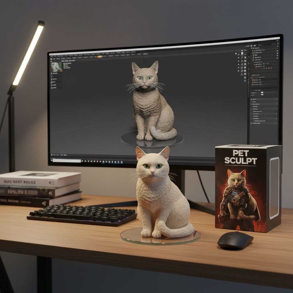 3D Rendered Collectible Figurine of My Pet